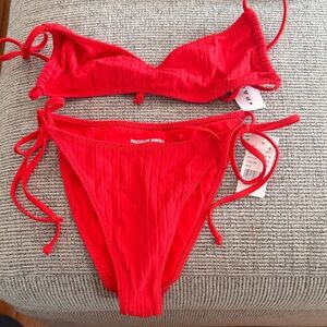 PacSun Vibrant Red Bikini Set
